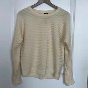 Ribbed cream sweater